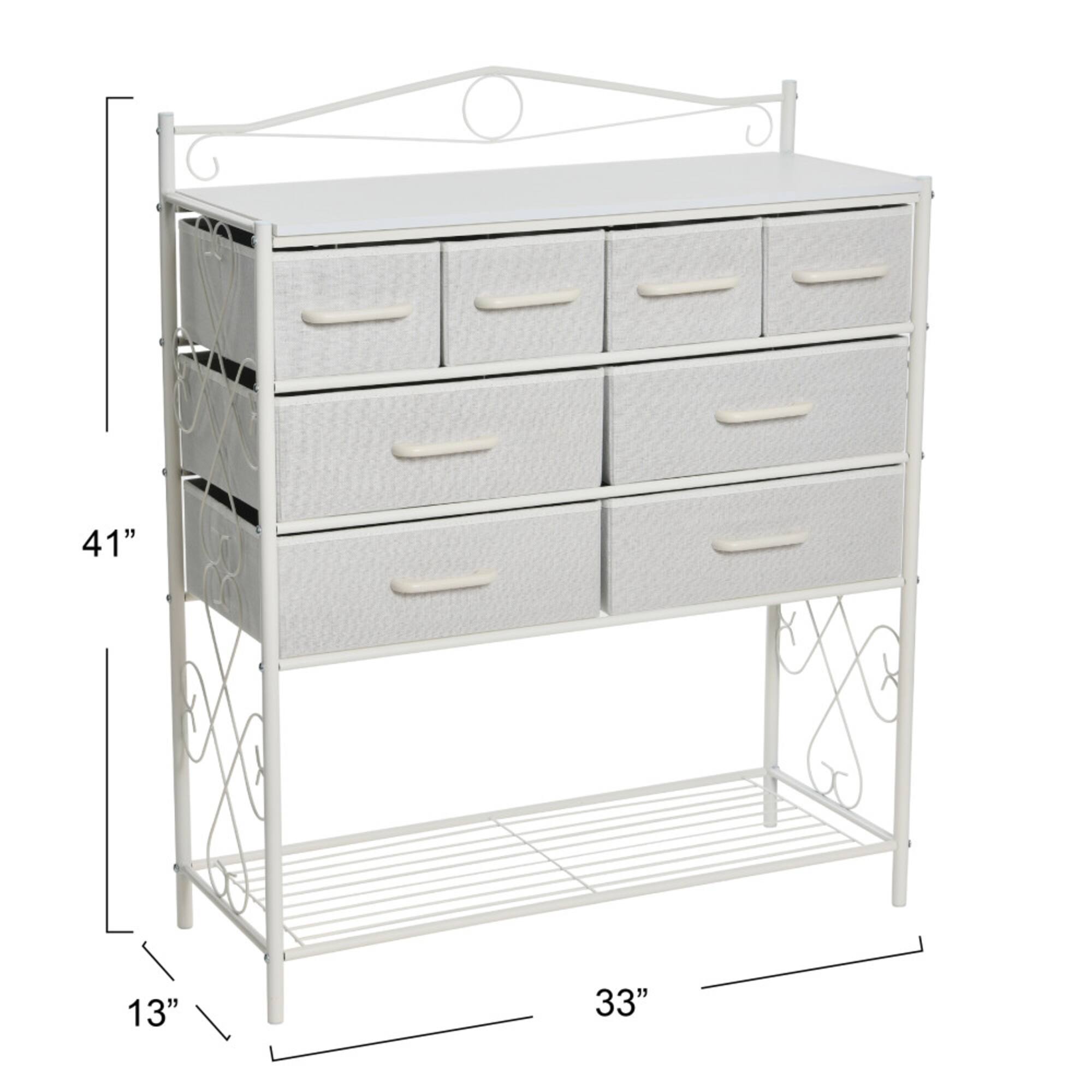 Household Essentials Victoria 8-Drawer Dresser with Shelf